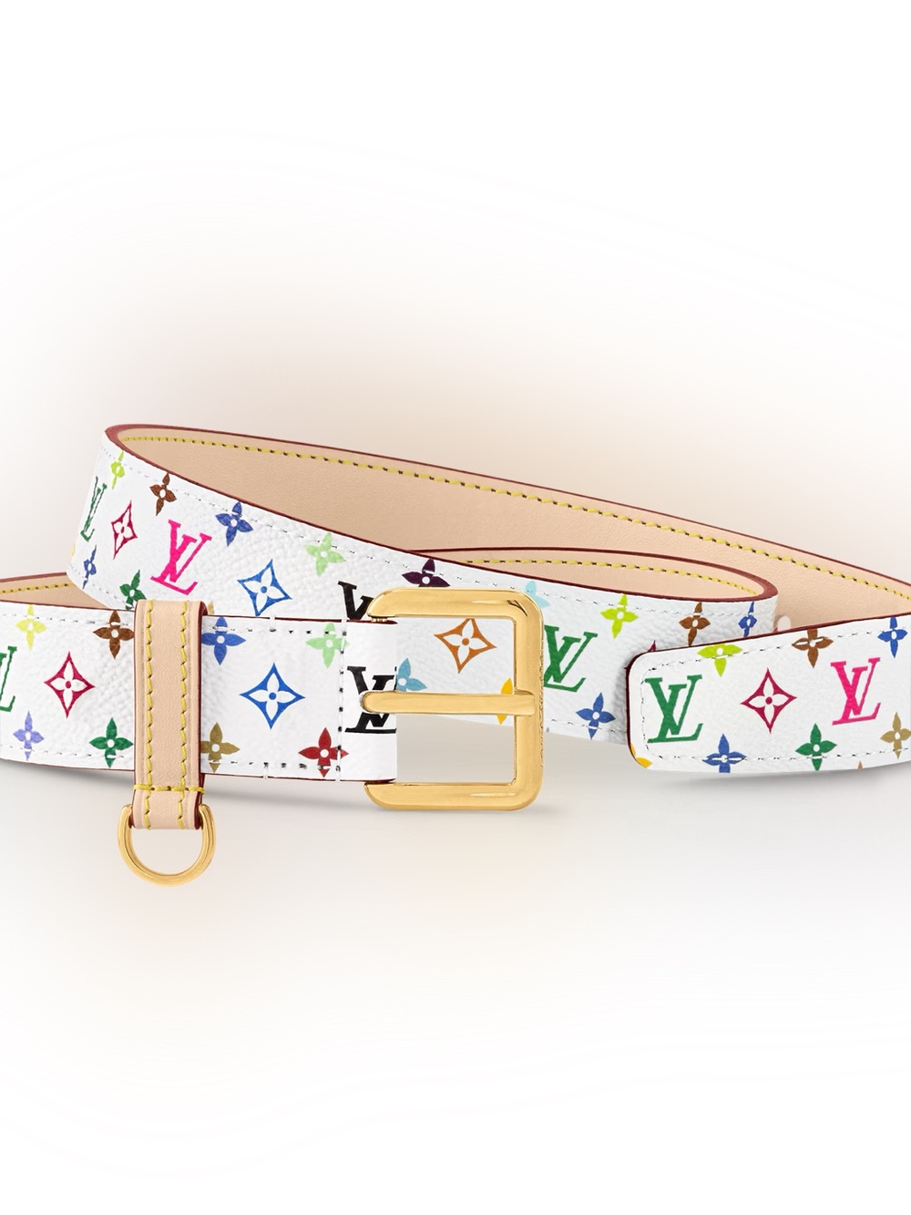 NWT Louis Vuitton x Takashi Murakami - LV D-Ring 30mm belt, size 80cm (32 in)